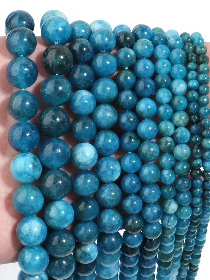 lingsai Apatit Perlen, Blau, Unisex - Bild 7