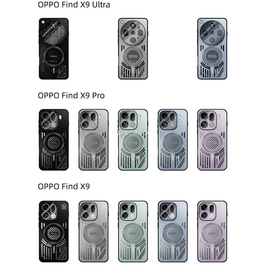 Magnetische TPU-Hülle mit Aluminium-Rückseite und Objektivschutzglas für OPPO Find X9 Ultra, X9, X8 und X8s Pro in Schwarz - Bild 5