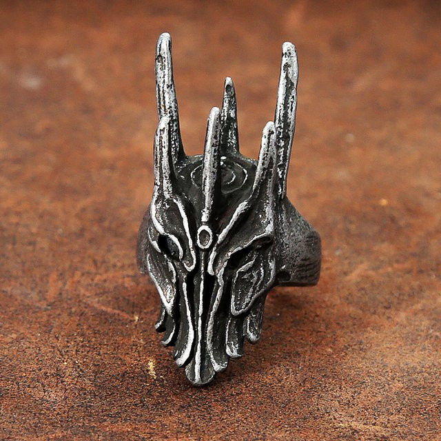 NORTHMAN Ring, Edelstahl, Schwarz, Vintage, Unisex - Bild 1