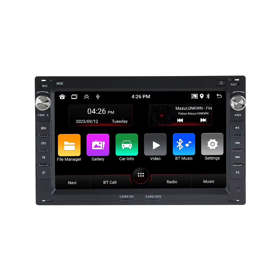 STRONGNAVI Drahtloses Multimedia Display mit Android 15 und CarPlay sowie Android Auto für Volkswagen Golf 4, Passat B5, Polo und Transporter T5 in Schwarz - Bild 5