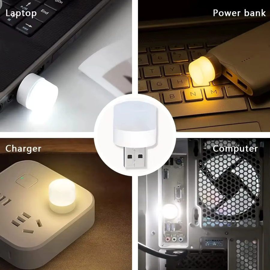 Mrgabwte Energiesparende USB-Leselampe in Weiß mit warmweißem Licht für Notebook, Laptop und Camping - Bild 5