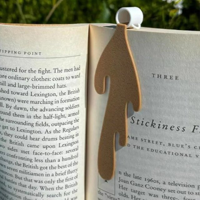 Lustiges Eckmarker-Lesezeichen in Kaffeeform aus Kunststoff, braun, ideal als Geschenk für Kinder und Studenten - Bild 1