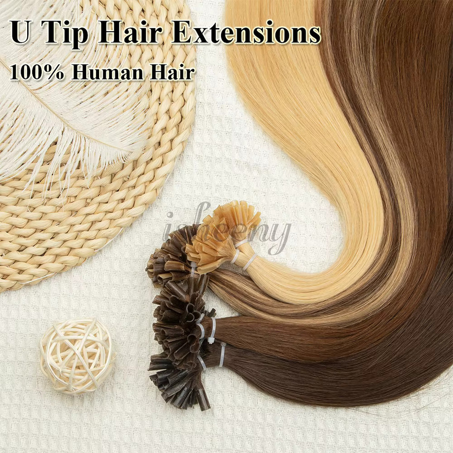 isheeny U Tip Haarverlängerungen, Remy Keratin Haar, 50 Stränge, 30 g - Bild 4