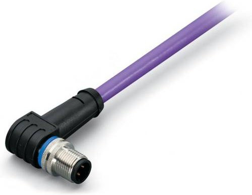 WAGO Sensor-Aktor-Datensteckverbinder 756-1104/060-200 konfektioniert M12 Stecker gewinkelt 5-polig lila 20,00 m - Bild 1