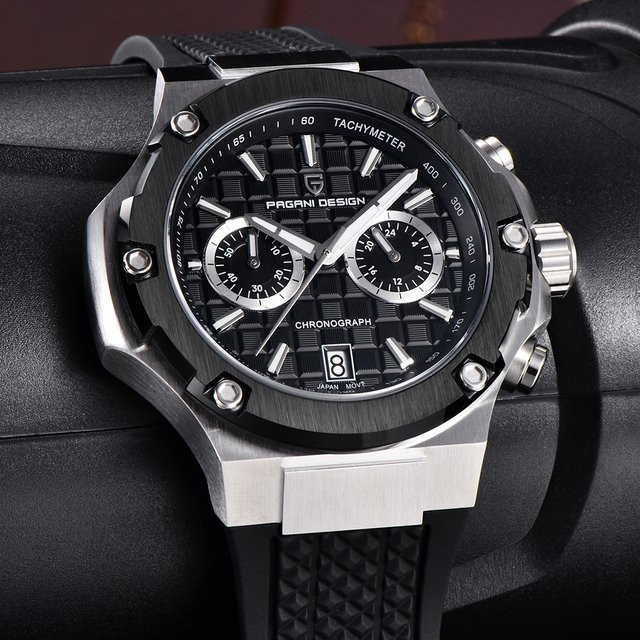 PAGANI DESIGN Chronograph, Quarz, Edelstahl, Saphirglas, 44 mm, Herren - Bild 1