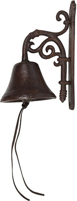 Türglocke im Landhausstil aus Gusseisen in Antik-Braun, Höhe: 48 cm - Bild 1