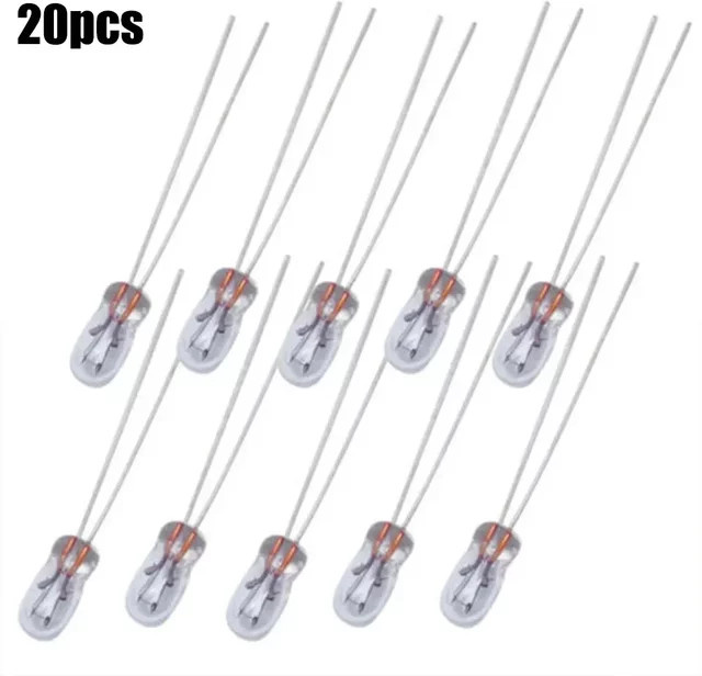 20 Stück DAZZLEEX Miniatur Halogenlampen T3 mit transparentem Quarzglas, 12 V, 3 mm Durchmesser - Bild 1