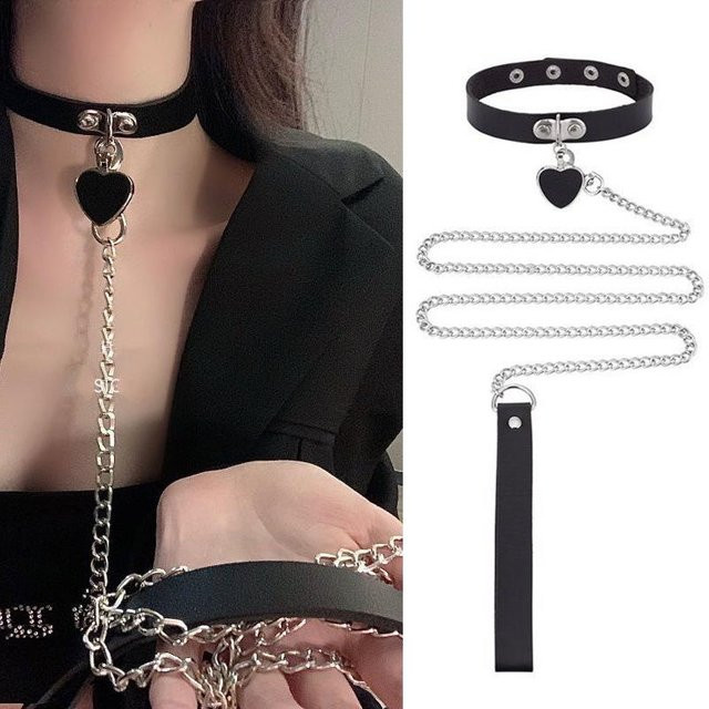 Long Days Halskette, Choker, Edelstahl, Schwarz, Damen - Bild 1