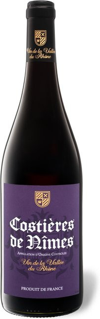 Les Vins du Littoral Costières de Nîmes AOP Rotwein trocken 2023 0,75 l - Bild 1