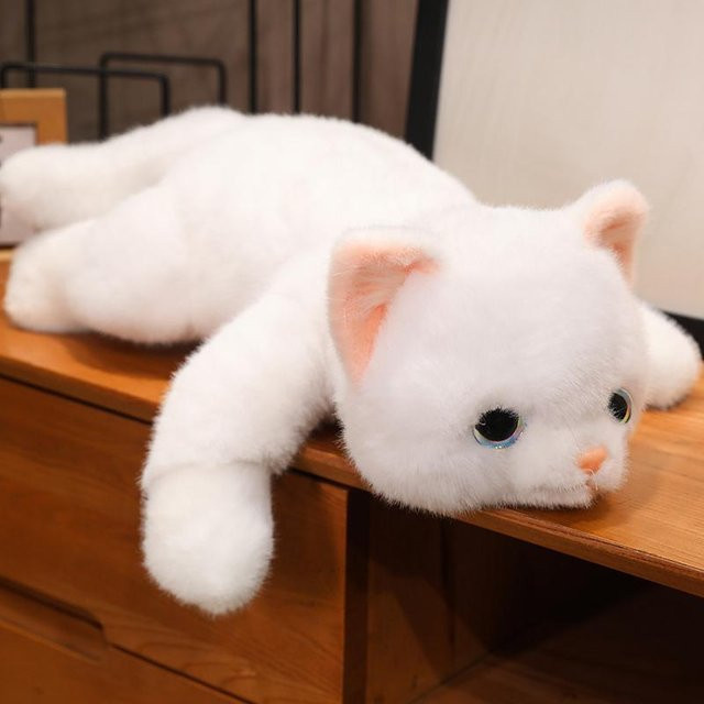 Kidsly Katze Puppe Plüschtier, Weiß, Grau - Bild 1