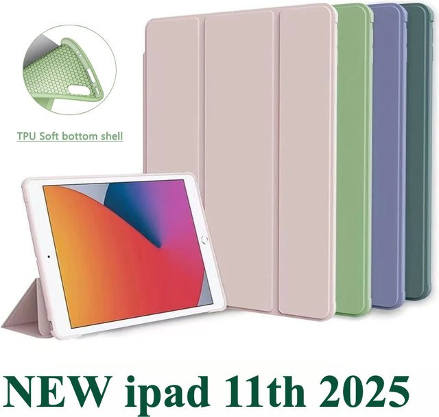 Apple Tablet-Hülle aus Leder für iPad Air 11 2025, iPad Air 4 und 5 sowie iPad Pro 11 und iPad Mini in Blau - Bild 1