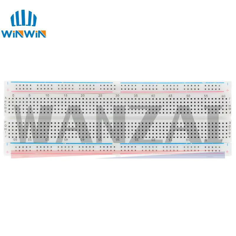 Bolantedz Breadboard SYB-830 Lötfreies PCB Test Board für Arduino und DIY-Projekte in Schwarz oder Weiß - Bild 1
