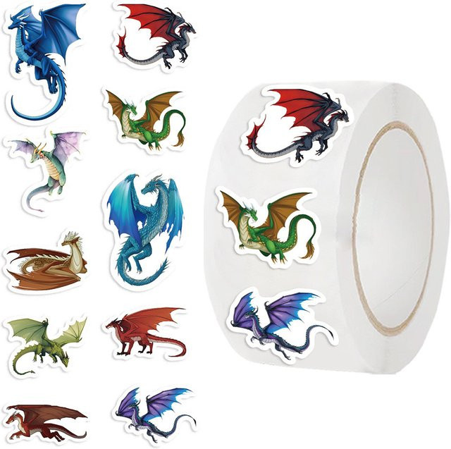 500 Stück House of the Dragon Cartoon-Aufkleber Rollen in Multicolour für Tagebücher und Wasserflaschen von BulingBulingStickers Store - Bild 1