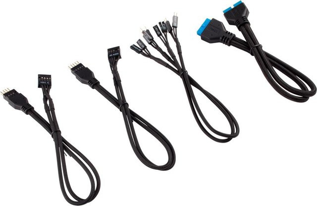 Corsair Internes Stromkabel Schwarz, Länge: 0,3 m - Bild 1