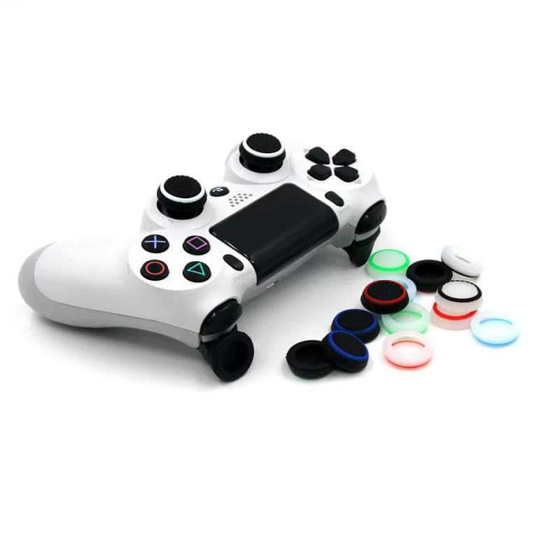 8 Stück leuchtende Silikon Thumb-Stick-Griffkappen für PS5, PS4, Xbox 360 und Xbox One Series X/S in Weiss und Multicolour von ERIKOLE - Bild 4