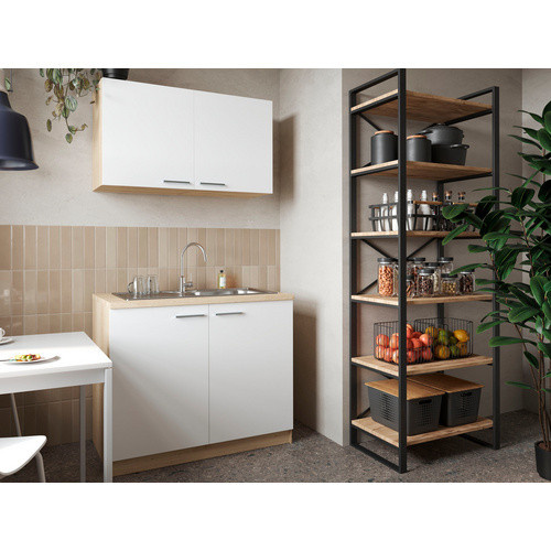Respekta Küchenmöbel-Set Merle Modern in Weiß, B/H/T: 100 x 200 x 60 cm - Bild 2