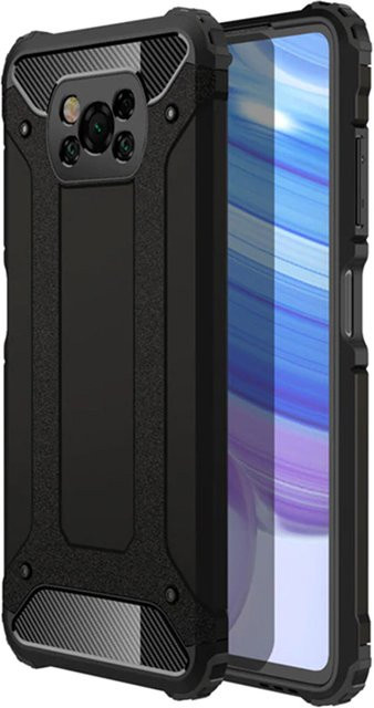 Techsuit Hybrid Armor Schutzhülle für Xiaomi Poco X3 Pro, Poco X3 NFC und Poco X3 in Schwarz - Bild 1