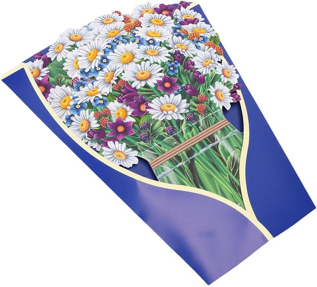 TOMTOP JMS 3D Pop-Up Grußkarte mit Papierblumen und Umschlag in Multicolor - Bild 1