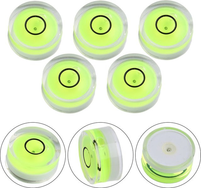 DAZZLEEX Mini Runde Präzisions-Wasserwaage im 5er Set für horizontale Messungen - Bild 1