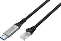 Digitus USB 3.2 Gen1 auf RJ-45 Ethernet Adapterkabel, 1Gbit/s, Schwarz, Länge: 3 m - Bild 1