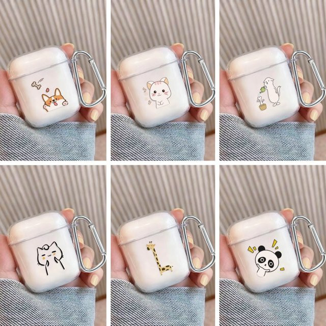 Süße Katze Soft Case Schutzhülle für Apple AirPods Pro 3 2025, AirPods 4 3 2 1 Pro 3. Generation Kopfhörerhülle mit Haken, transparent - Bild 1