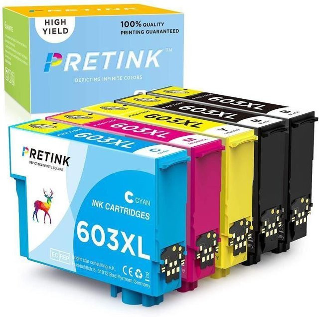 Pretink Tintenpatrone 603XL kompatibel mit Epson 603 XL in Schwarz - Bild 1