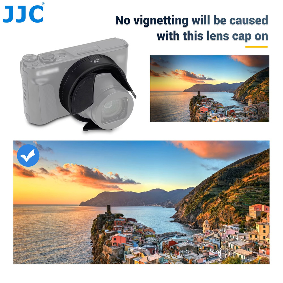 JJC Objektivdeckel für Canon PowerShot SX740 HS, automatische Objektivabdeckung in Schwarz - Bild 4