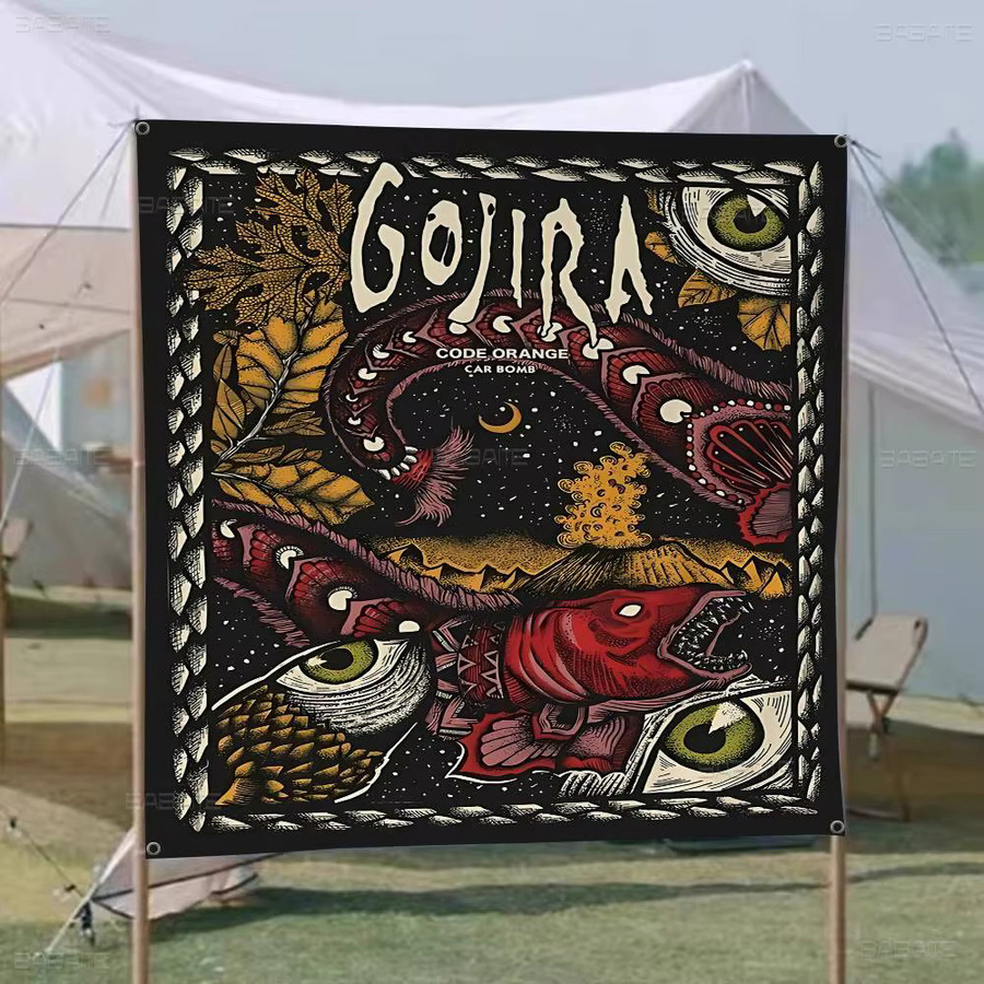 Potdemiel Werbeflagge Gojira Band als Partybanner in Mehrfarbig, Rechteckig aus Textil - Bild 4
