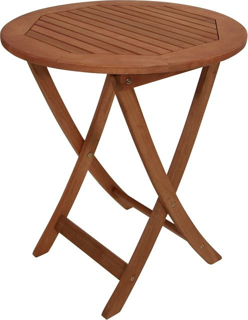 TPFGarden Klapptisch SIDNEY rund aus Eukalyptusholz, braun, Durchmesser: 65 cm, Höhe: 72 cm - Bild 1