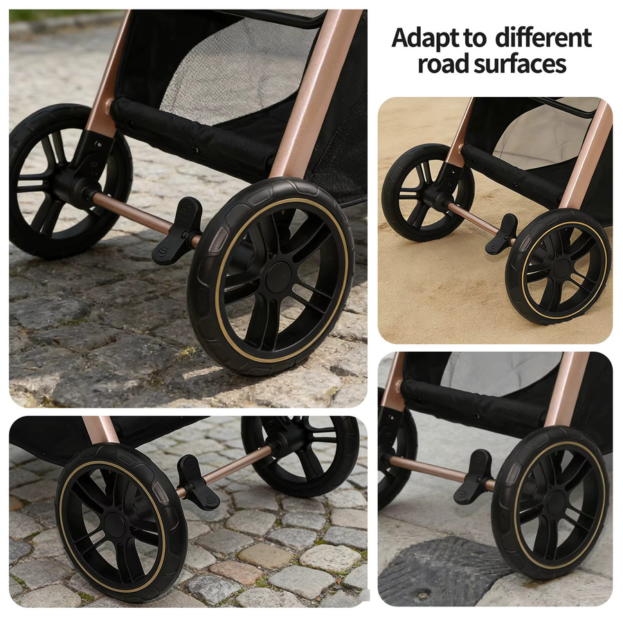 Prokoke Reisebuggy Beige faltbarer Baby-Kinderwagen mit Aluminiumrahmen - Bild 7