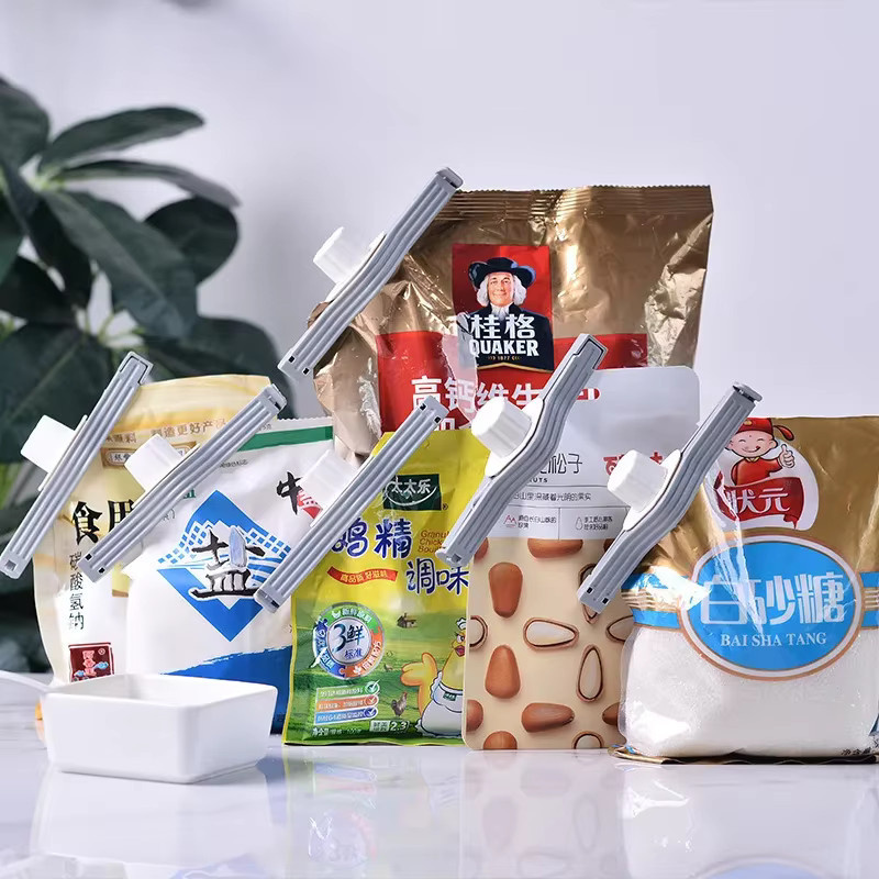 3 Stück NANCY TINO Küchen-Verschlussklammern aus Kunststoff mit Schraubverschluss für Lebensmittel wie Gewürze, Milchpulver oder Snacks - Bild 3