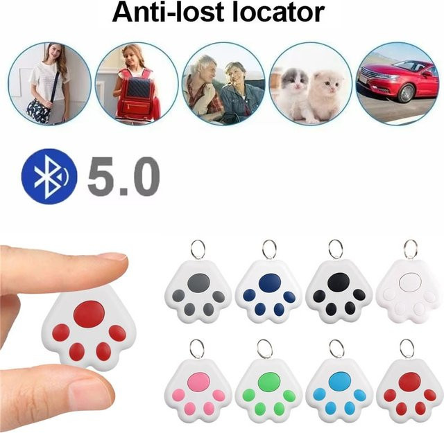 Mrgabwte Mini Fashion Smart Bluetooth GPS-Tracker in Weiß für Hunde, Haustiere, Kinder und Schlüssel - Bild 1