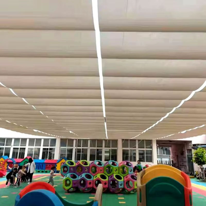 Wasserdichtes Sonnensegel aus Polyester mit Teleskopwelle in Grau für Garten, Pool und Balkon - Bild 3