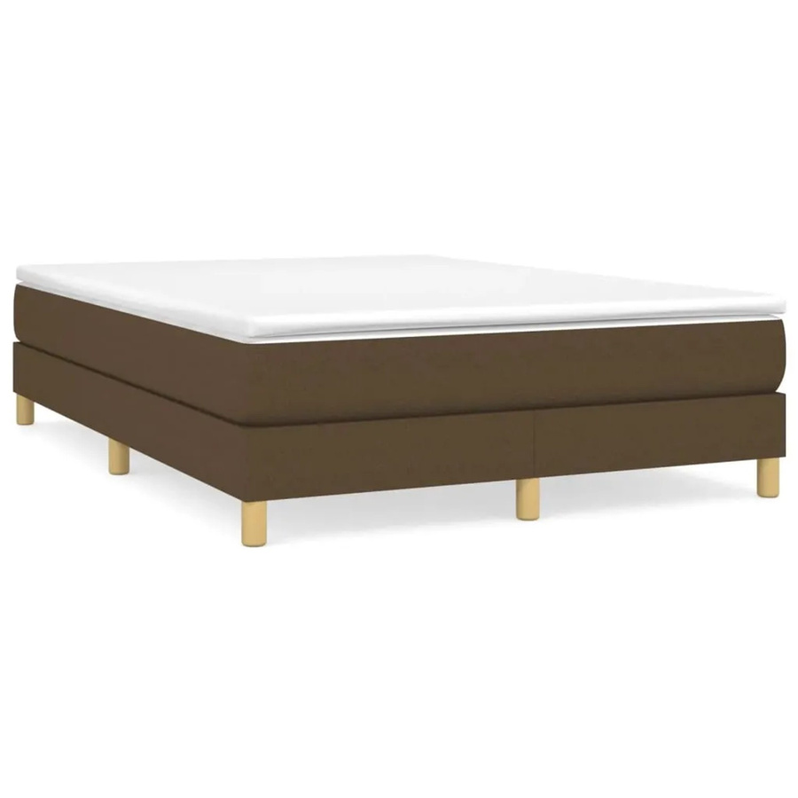 vidaXL Boxspringbett in Dunkelbraun mit Stoffbezug, B/T: 140 x 190 cm - Bild 2