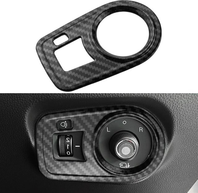 Carbon Faser Scheinwerfer Schalter Panel Abdeckung für MG4 EV, Farbe: Schwarz - Bild 1