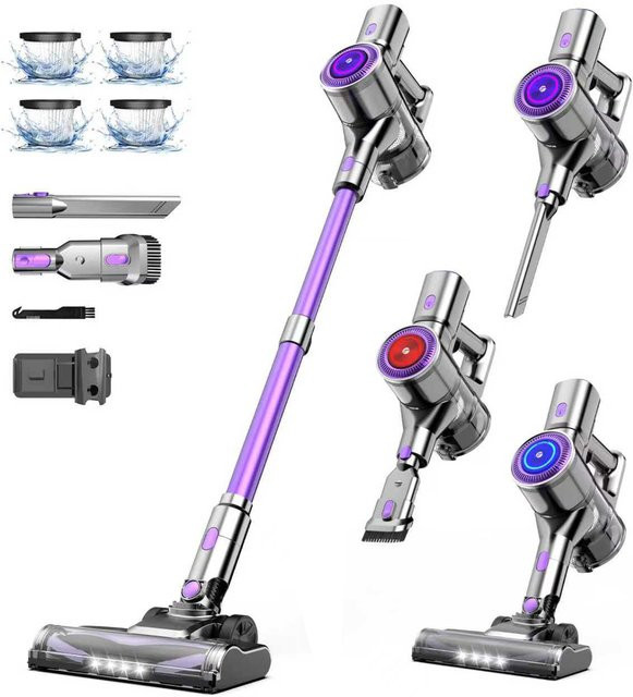 FixtFixer X7 Kabelloser Akku-Staubsauger in Lila mit 55KPA Saugkraft, 6-in-1 Handstaubsauger mit HEPA-Filtern, Anti-Verwicklungs-Bürste und idealer Reinigung für Tierhaare und Teppiche - Bild 1