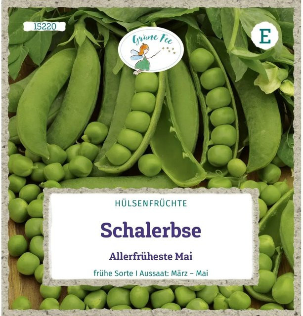 Grüne Fee Schalerbse Allerfrüheste Mai Saatgut für den Freilandanbau im Frühjahr - Bild 1