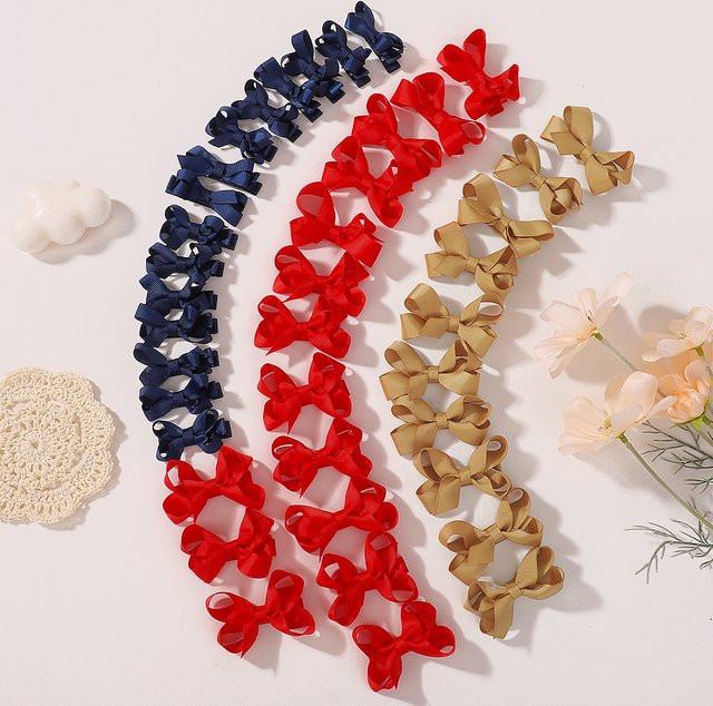 BABY BOWS Haar Clips Set, 40 Teile, Baumwolle & Leinen, Mädchen - Bild 1