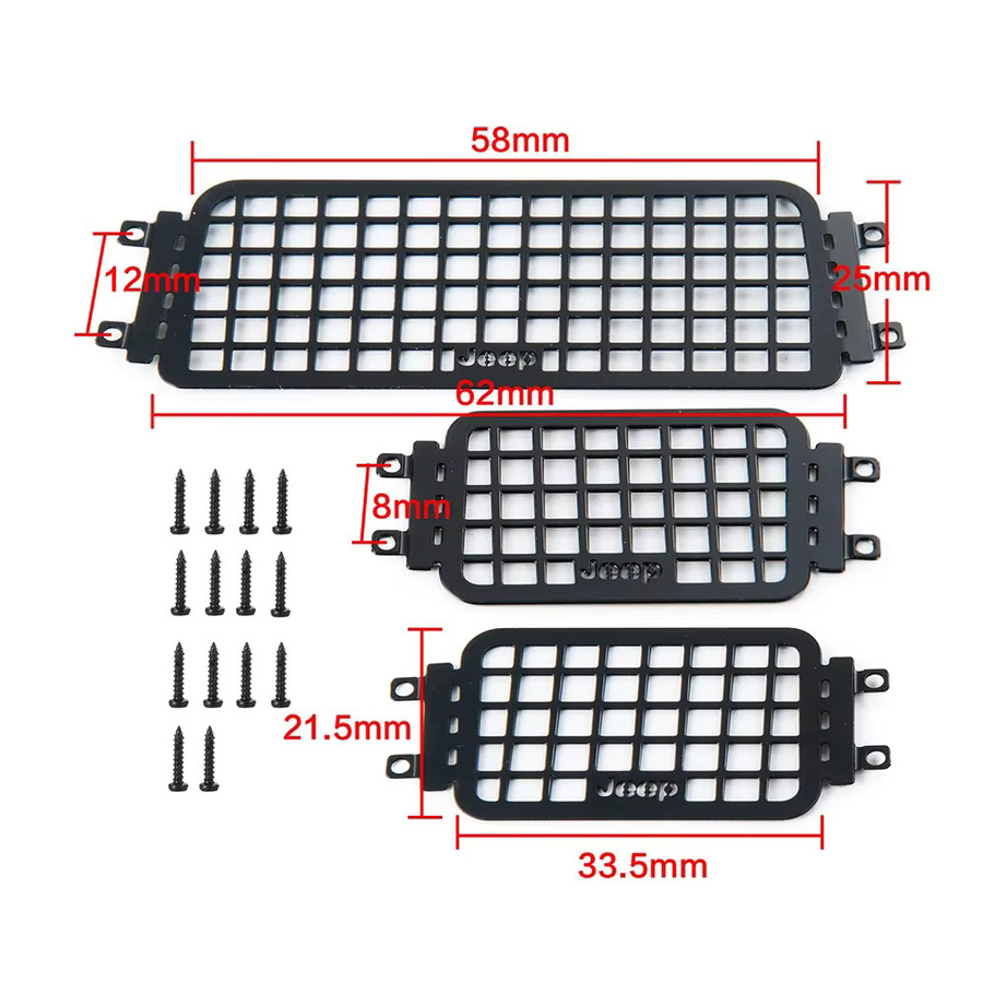 AXSPEED Dachträger Gepäckträger Rückspiegel Reserverad Halterung Scharnier Fenster Mesh, Zubehör, 1:24 - Bild 5