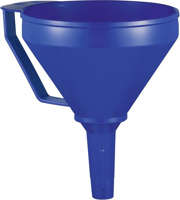 LUX-TOOLS Trichter mit Sieb in Blau aus Metall, Durchmesser: 16 cm - Bild 1