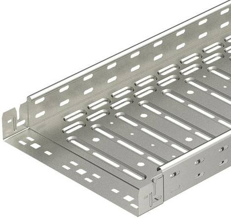 OBO Bettermann Kabelrinne 6047614, Farbe: Silber, B/H/L: 100,00 mm x 60,00 mm x 3 m - Bild 1