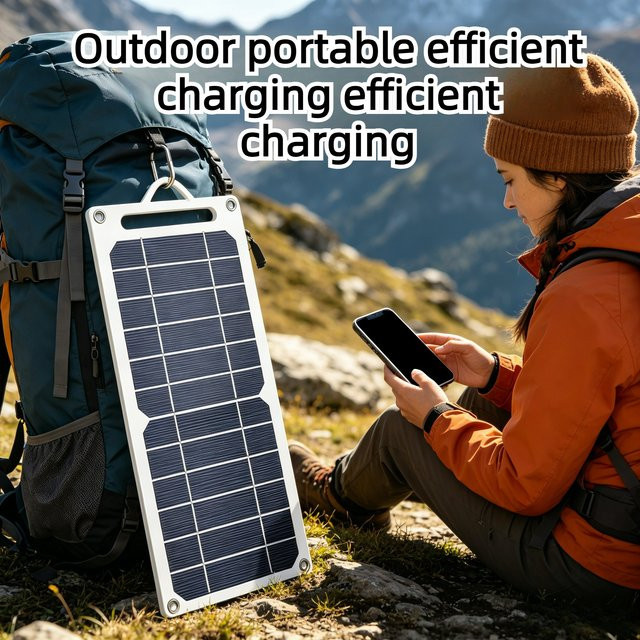 EESBAO Tragbares Solarpanel mit USB-Anschluss für Camping und Notfallgebrauch - Bild 1
