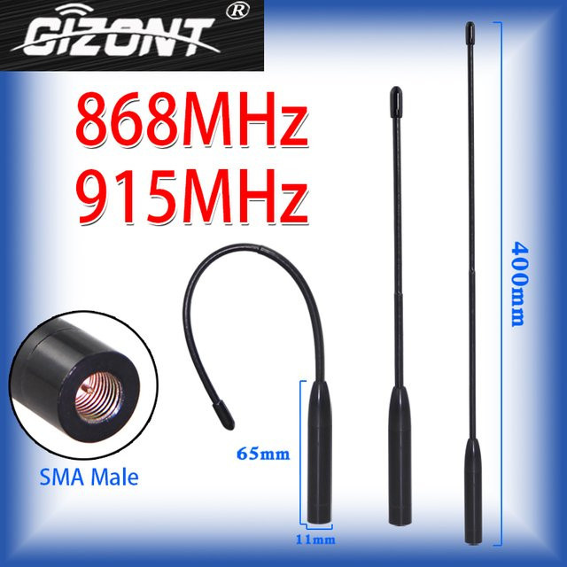 GIZONT LoRa-Modul-Antenne für Meshtastic, 2-teilige Omni High-Gain Whip-Antenne mit SMA-Stecker, Schwarz - Bild 1