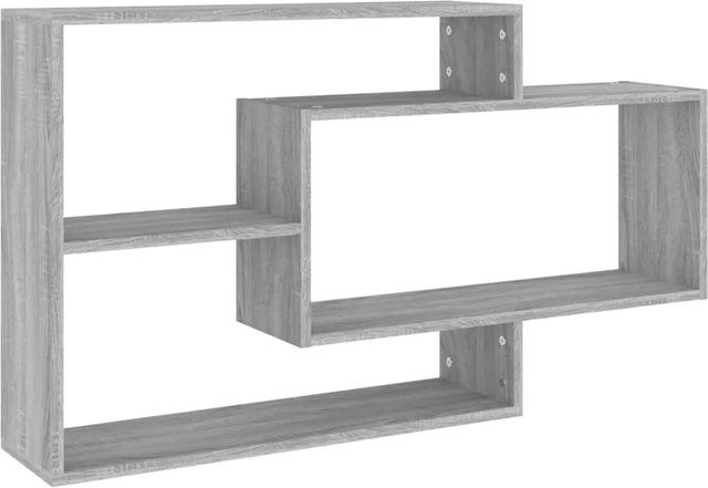 vidaXL Wandregal Grau Sonoma aus Holzwerkstoff, B/H/T: 104 x 58,5 x 20 cm - Bild 1