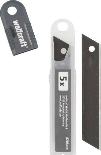 Wolfcraft Profi-Sharp Abbrechklingen für Cuttermesser, 18 mm, Schwarz - Bild 1