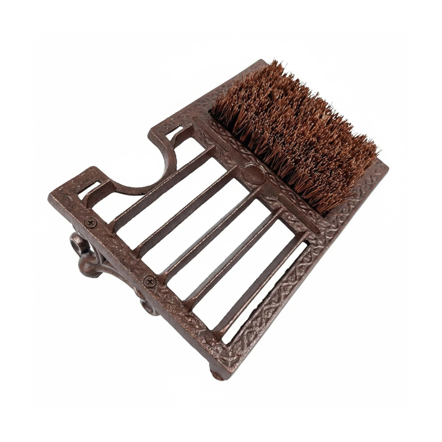 Relaxdays Schuhabstreifer aus Gusseisen in Braun mit Schuhauszieher, B/T/H: 33 x 12 x 22 cm - Bild 2