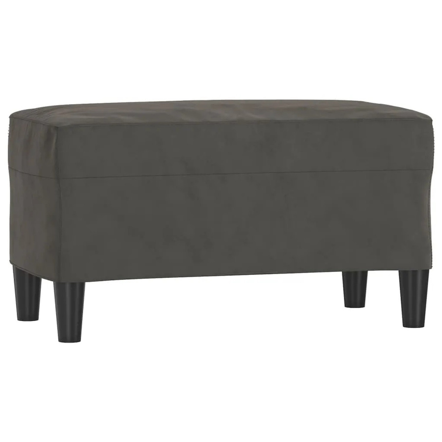 vidaXL Sitzbank aus Samt in Dunkelgrau, B/T/H: 70 x 35 x 41 cm - Bild 2
