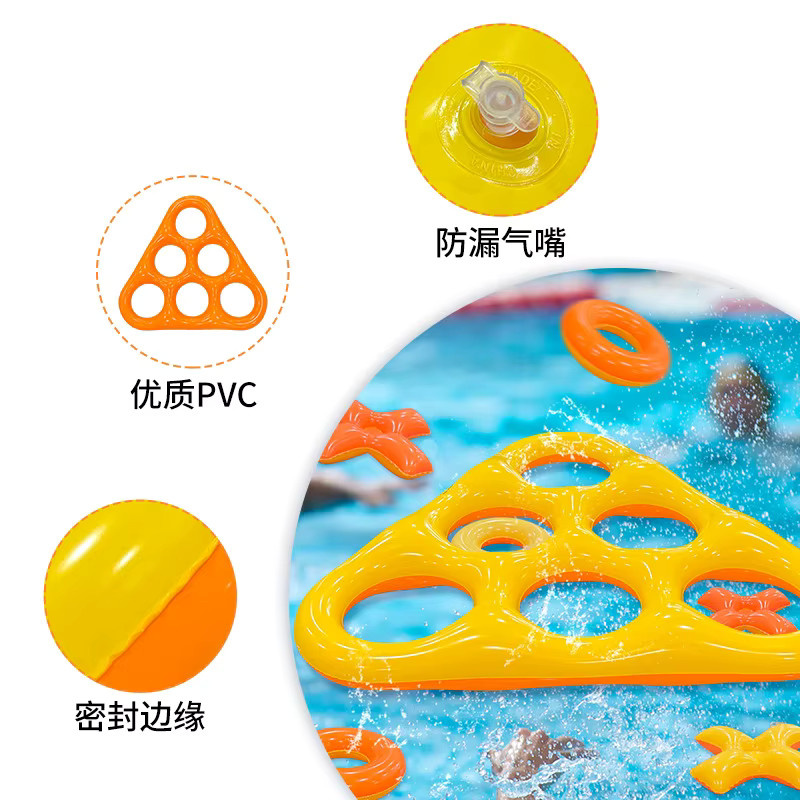 CatXaa Dreieckiges PVC Aufblasbares Ringwurfspielzeug, Bunt / Mehrfarbig - Bild 2