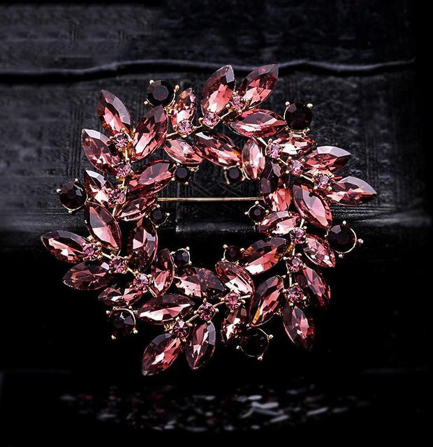 Lucky Star Jewelry Anstecknadel, runde Brosche, Kranz, Damen - Bild 1