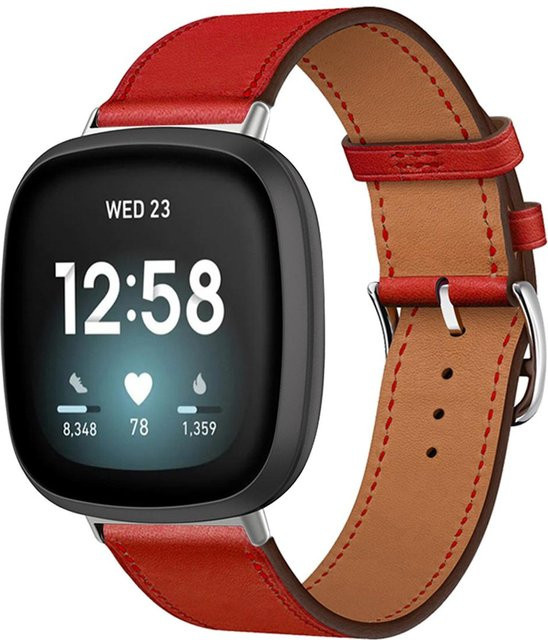 LUJING Uhrenarmband Leder, rot, Unisex - Bild 1